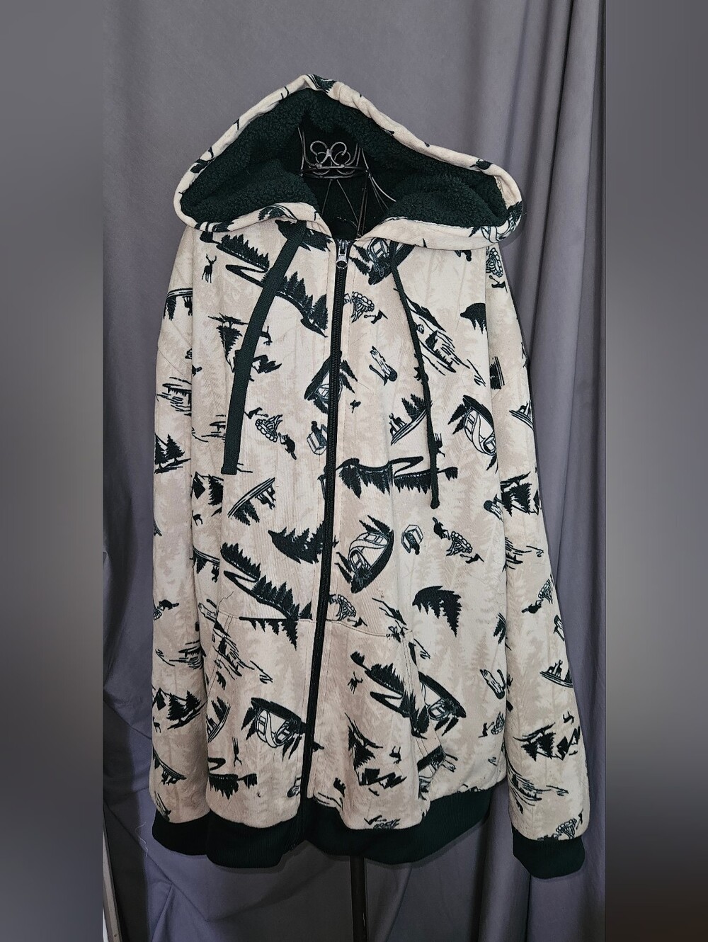 Canyon Creek Men's Graphic Zip-Up Hoodie Jacket - Picture 2 of 4